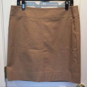 Talbots Tan 19" Skirt NWT 10
